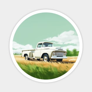 Cozy afternoon pickup truck Magnet